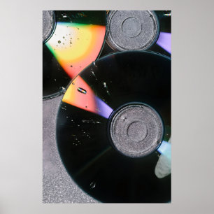Prism Rhythm: Y2K Retro CD & Iridescente Lichtkuns Poster