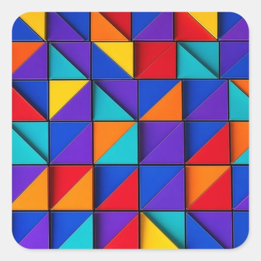 Prism Tile Vierkante Sticker (Voorkant)