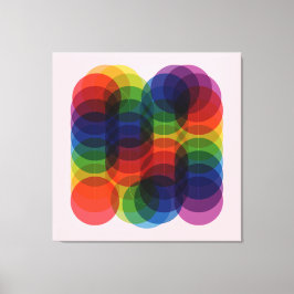 Prisma Path Red Canvas Afdruk