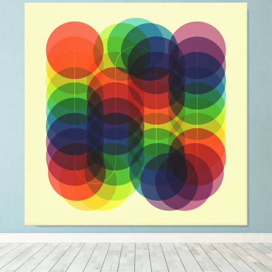 Prisma Path Yellow Canvas Afdruk (Insitu (Houten vloer))