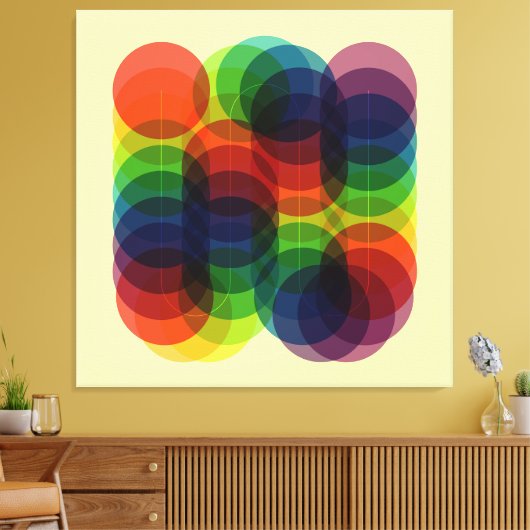 Prisma Path Yellow Canvas Afdruk (Insitu (Woonkamer))