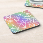 prisma synapse net - regenboog web : bier onderzetter (Linkerzijde)