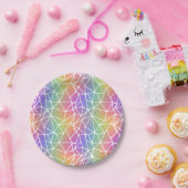 prisma synapsnet-regenboogweb: papieren bordje (Feest)