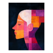 Prisma van haar profiel — Abstract Realisme