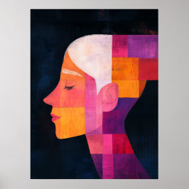 Prisma van haar profiel — Abstract Realisme Poster