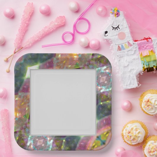 Prisma van kleuren papieren bordje (Feest)