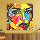 “Prismara” - Fragmenten van haar vlam Canvas Afdruk (Insitu (Woonkamer))