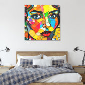 “Prismara” - Fragmenten van haar vlam Canvas Afdruk (Insitu (Slaapkamer))