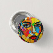 “Prismara” - Fragmenten van haar vlam Ronde Button 3,2 Cm (Voorkant /achterkant)