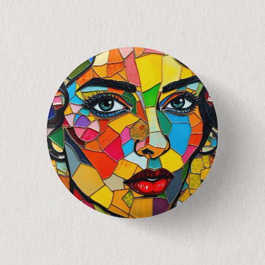 “Prismara” - Fragmenten van haar vlam Ronde Button 3,2 Cm (Voorkant)