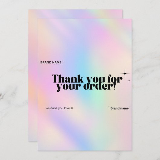 Prismatic Bedankt kaart Kleine bedrijven (Voorkant / Achterkant)