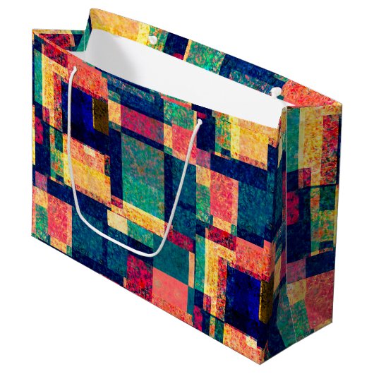 Prismatic Blocks – Modern Abstract Geometric Groot Cadeauzakje (Voorkant Gekanteld)