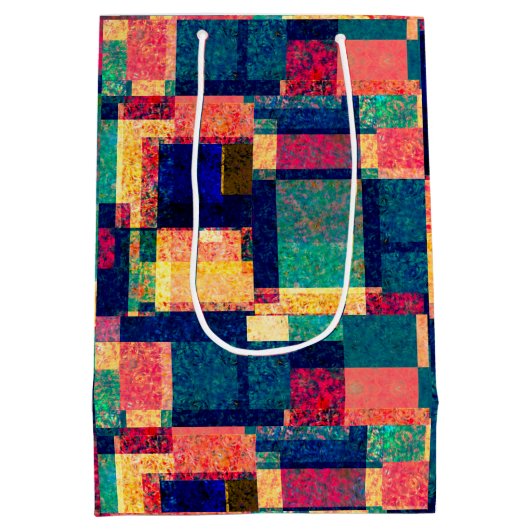 Prismatic Blocks – Modern Abstract Geometric Medium Cadeauzakje (Achterkant)