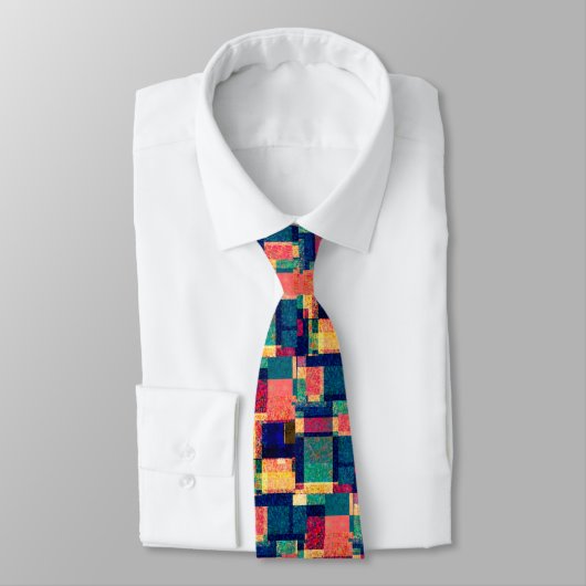 Prismatic Blocks – Modern Abstract Geometric Tie Stropdas (Gebonden)