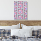 Prismatic Current: Abstract Flow Art Canvas Afdruk (Insitu (Slaapkamer))