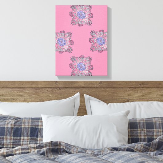 Prismatic Current Abstract Flow Art Canvas Afdruk (Insitu (Slaapkamer))