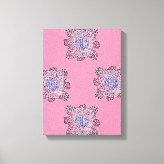 Prismatic Current Abstract Flow Art Canvas Afdruk (Voorkant)