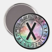 Prismatic Galaxy Rune Circle [07. Gebo] magneet (Voorkant / Achterkant)