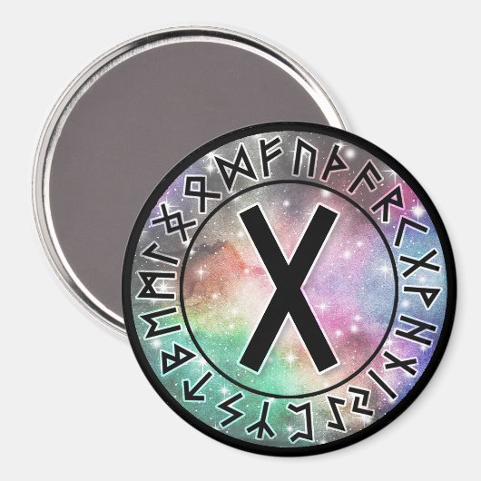 Prismatic Galaxy Rune Circle [07. Gebo] magneet (Voorkant / Achterkant)