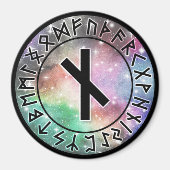 Prismatic Galaxy Rune Circle [10. nauthiz] magneet (Voorkant)