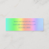 Prismatic Pastel Rainbow Ombre Mini Visitekaartje (Achterkant)