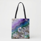 Prismatic Quartz Fusion Vibrant Crystal Design Tote Bag (Voorkant)