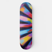 Prismatic Radiance: Abstract Sunburst Radio Waves Persoonlijk Skateboard (Voorkant)