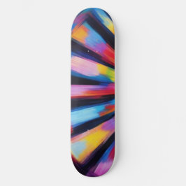 Prismatic Radiance: Abstract Sunburst Radio Waves Persoonlijk Skateboard
