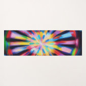 Prismatic Radiance: Abstract Sunburst Radio Waves Yogamat (Achterkant (horizontaal))