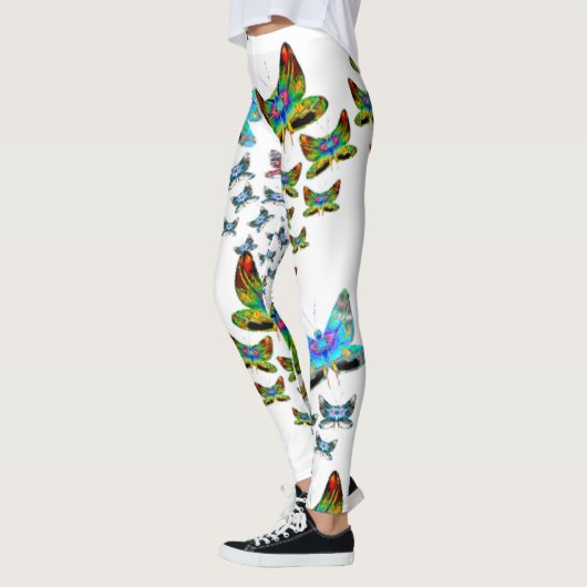 Prismatic Rainbow Butterfly Leggings (Links)