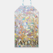 Prismatic Stained Glass Effect - Rainbow Prismatic Cadeaulabel (Achterkant)