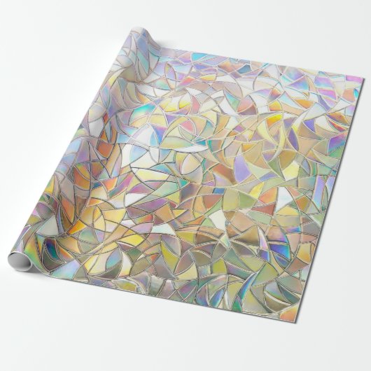 Prismatic Stained Glass Effect - Rainbow Prismatic Cadeaupapier (Uitgerold)