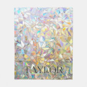 Prismatic Stained Glass Effect - Rainbow Prismatic Fleece Deken (Voorkant)