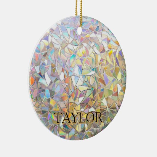 Prismatic Stained Glass Effect - Rainbow Prismatic Keramisch Ornament (Rechts)