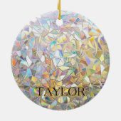 Prismatic Stained Glass Effect - Rainbow Prismatic Keramisch Ornament (Achterkant)