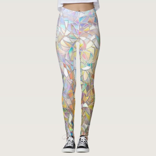 Prismatic Stained Glass Effect - Rainbow Prismatic Leggings (Voorkant)