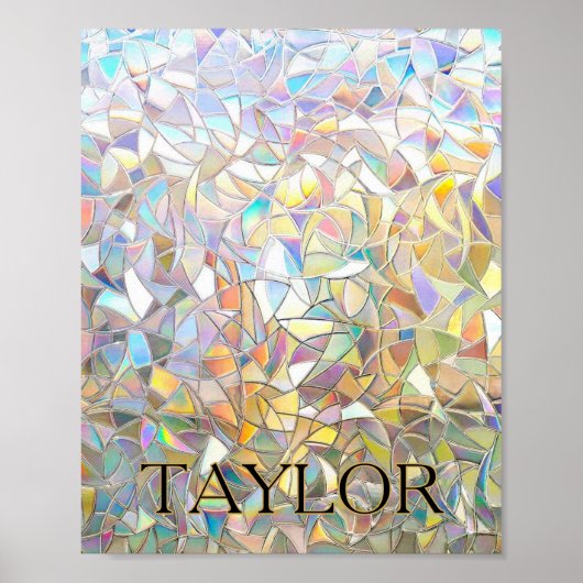 Prismatic Stained Glass Effect - Rainbow Prismatic Poster (Voorkant)