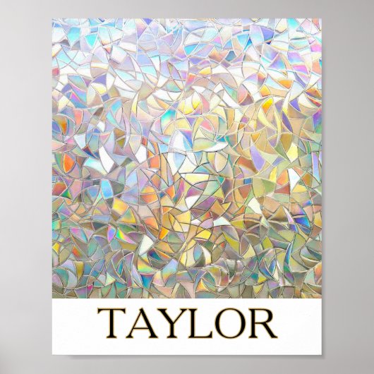 Prismatic Stained Glass Effect - Rainbow Prismatic Poster (Voorkant)
