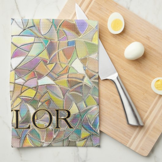 Prismatic Stained Glass Effect - Rainbow Prismatic Theedoek (Quarter Fold)