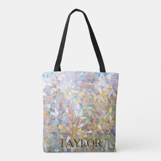 Prismatic Stained Glass Effect - Rainbow Prismatic Tote Bag (Achterkant)