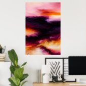 Prismatic Storm Fiery Abstract Poster (Thuiskantoor)