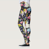 Prismatic Unicorn Wish Zwart & Roze Leggings (Links)