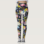 Prismatic Unicorn Wish Zwart & Roze Leggings (Voorkant)