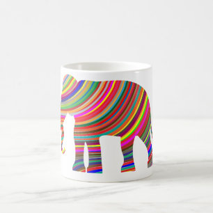 Prismatic Waves Elephant Coffee Mok