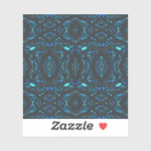 Prismatisch Blauw Zwart Abstract Acryl Kunst Sticker (Vel)