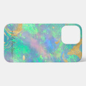 Prismatisch Blauwe Opal Modern Glam iPhone Hoesje iPhone 13 Pro Max Hoesje (Achterkant horizontaal)