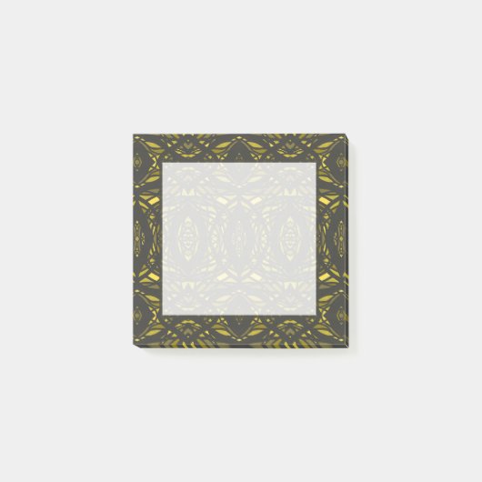 Prismatisch Geel Zwart Abstract Acryl Kunst Post-it® Notes (Voorkant)