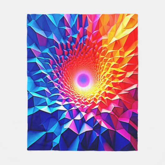 Prismatisch geometrisch kleurwervelontwerp fleece deken (Voorkant)