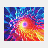 Prismatisch geometrisch kleurwervelontwerp fleece deken (Voorkant (Horizontaal))