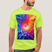 Prismatisch geometrisch kleurwervelontwerp t-shirt (Voorkant)